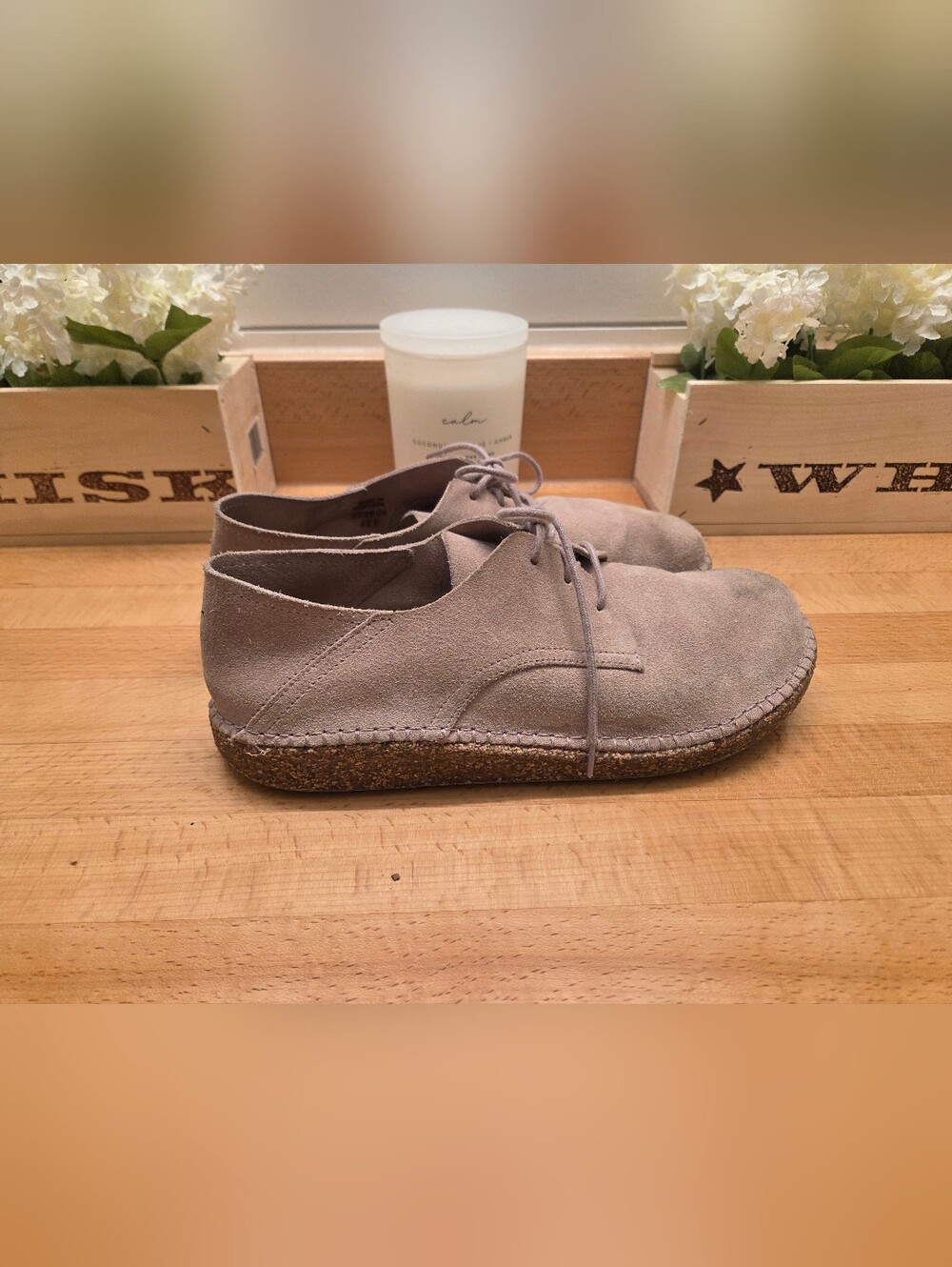 Birkenstock Gary lace-Up Shoe Lavender Blush Suede Womens Size 42